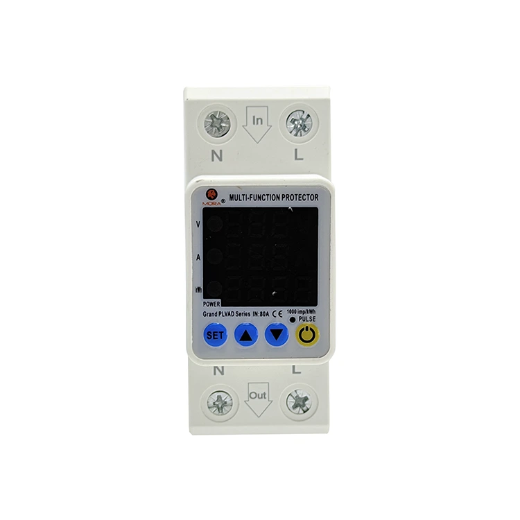 2P Auto Reconnect Voltage Protector Type M Kolminkertainen näyttö
